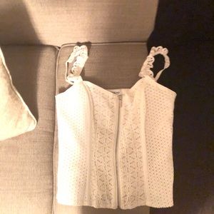 Corset zip eyelet top